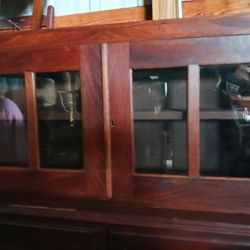 Walnut English Wall Cabinet 