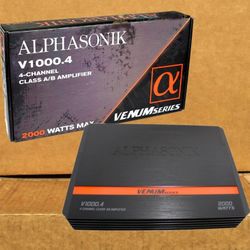 🚨 BLACK FRIDAY 🚨 Alphasonik Power Amp 4-Channel Speaker System Amplifier 2000 Watts V1000.4 🚨 Payment Options Available 🚨 No Credit Needed 🚨 