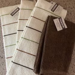 3 Cannon Kitchen Towels And 2 Bar Mop Towels All Brand New