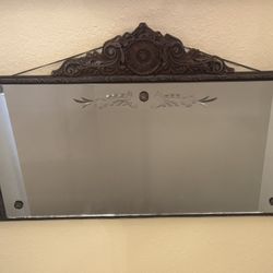 Beautiful Vintage 3 Part Art Deco Mirror - 46x1x16 