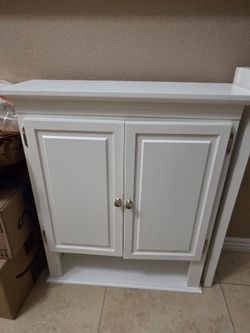 White Double Door Wall Cabinet