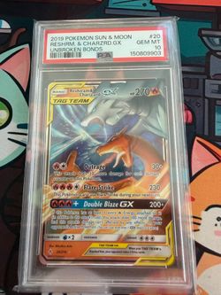 Pokémon tag team Charizard reshiram gx psa 10