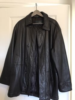 Men’s Dark Brown Leather Jacket Large