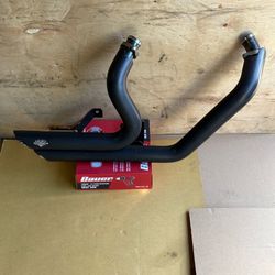 Harley Sportster Vance and Hines short shot exhaust pipes parts 2007-2013
