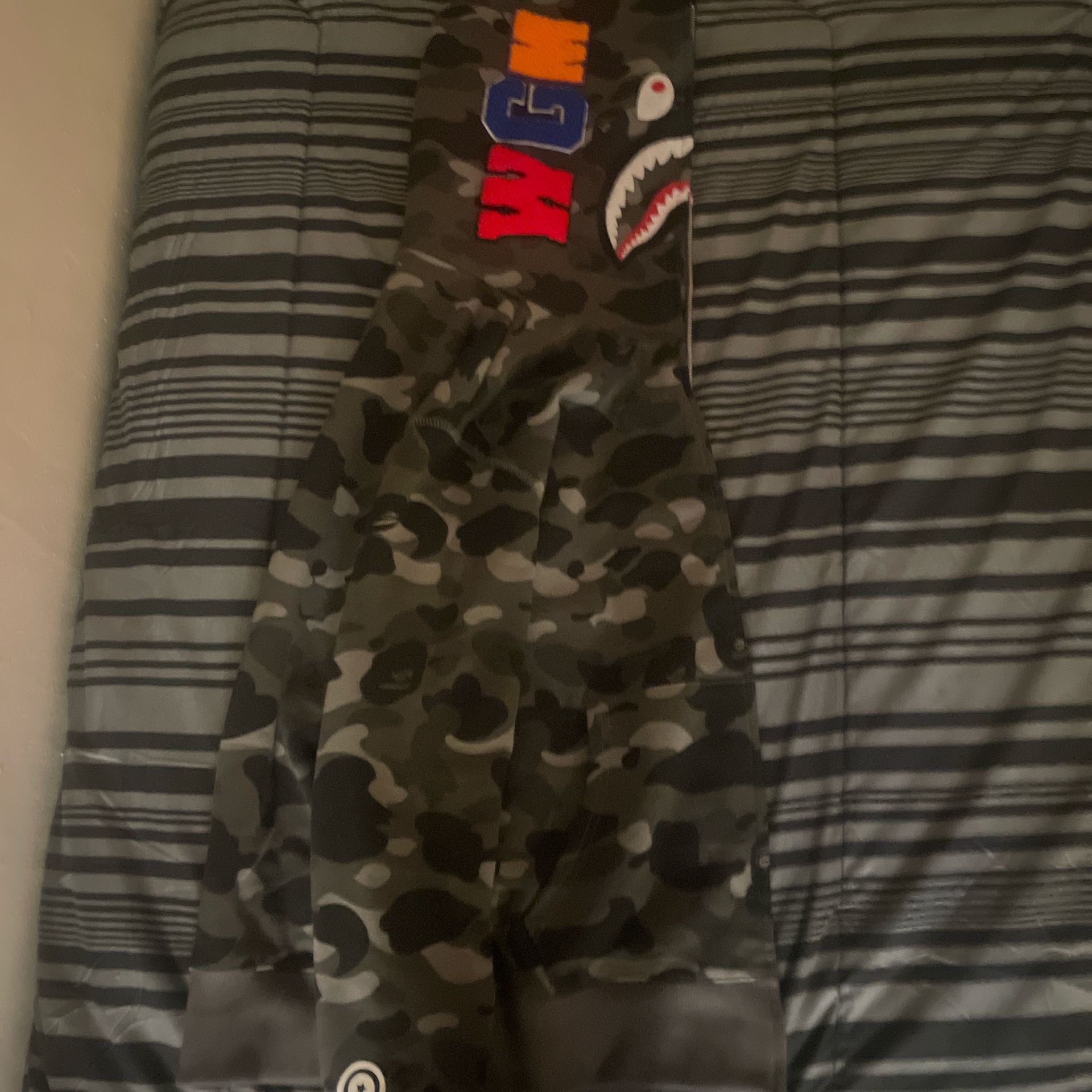 Black And Grey Bape Hoodie