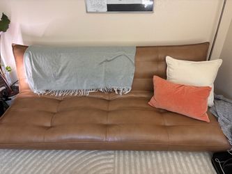 Recycled Leather XL Sleeper Sofa