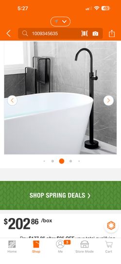 Single-Handle Freestanding Tub Faucet Brass Floor Mount Tub Filler in Matte Black