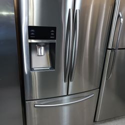 Samsung Refrigerator French Door Stainless Steel Everything Works Good 💯