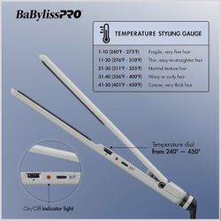 BabylissPRO Nano Titanium Ultra-Thin Hair Straightener, Professional Flat Iron for All Hair Types