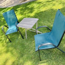 Outdoor Patio Set -2 Chairs + Table 