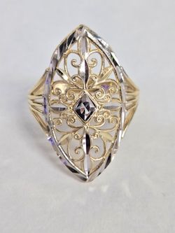 14kt Gold Filigree Design Ring