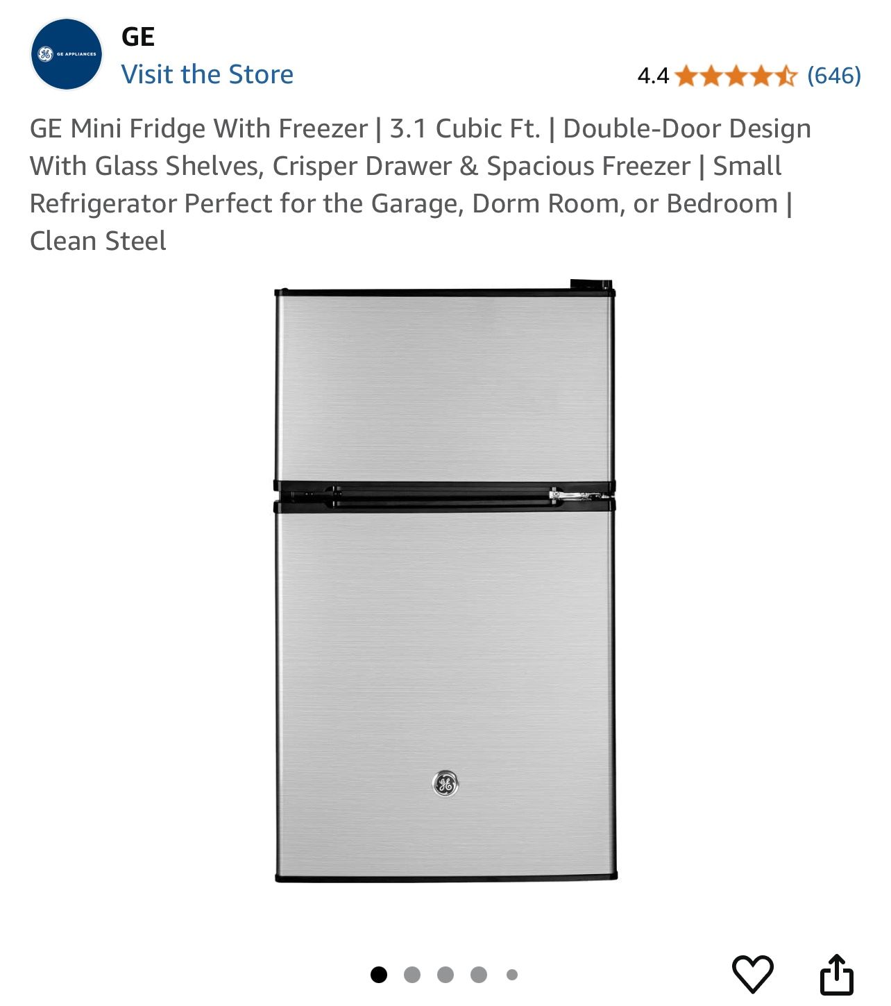 GE Mini Fridge With Freezer