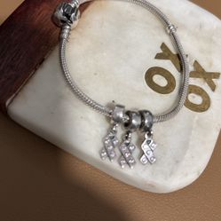 Pandora Breast Cancer Charms 