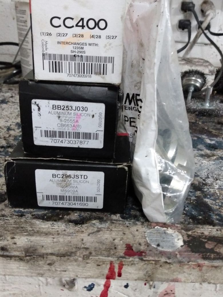 Cam Bearings Rod Bearings And Then Bearings And Soft Plugs