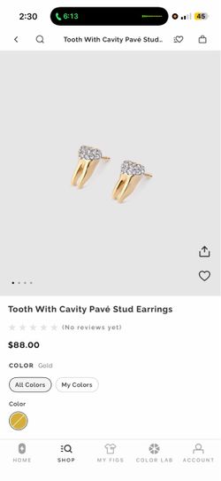 Figs tooth earrings