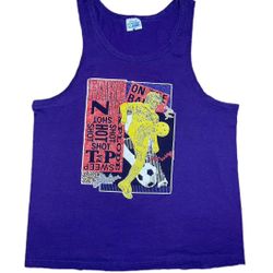 Vintage 90’s Soccer Futbol Football Discus Athletic Tank Top Shirt