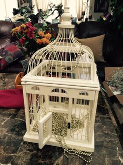 Wooden birdcage