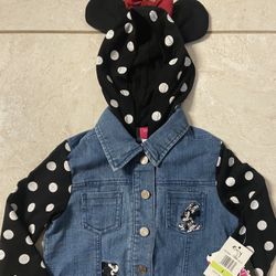 Disney Minnie Denim Jacket Size 4 