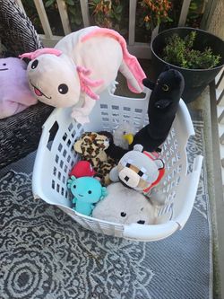 Basket of stuffies