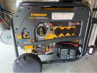 Firman H07553 Electric Start 120/240V with Power Cord and Cover 9400 Starting / 7500 Running Watt Gas and Propane Dual fuel Portable Generator