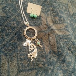 Kokapelli Turquoise Necklace Set