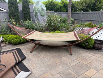 Hammock and stand.