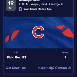 Cubs June 19 Home Game Tickets 