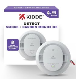 Kidde Smoke & CO Detector, Hardwired & 10-Year Battery, 30CUA10, 1 Pack - Y66