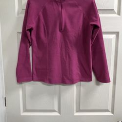 L.L. Bean Women’s Pink Berry Pullover 1/4 Zip Fleece - Size XS - GUC
