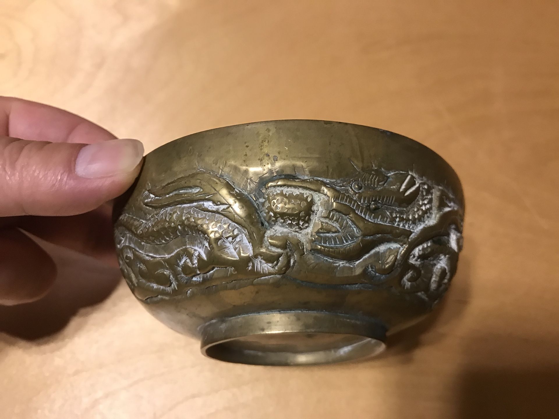 Antique Chinese Brass Bowl