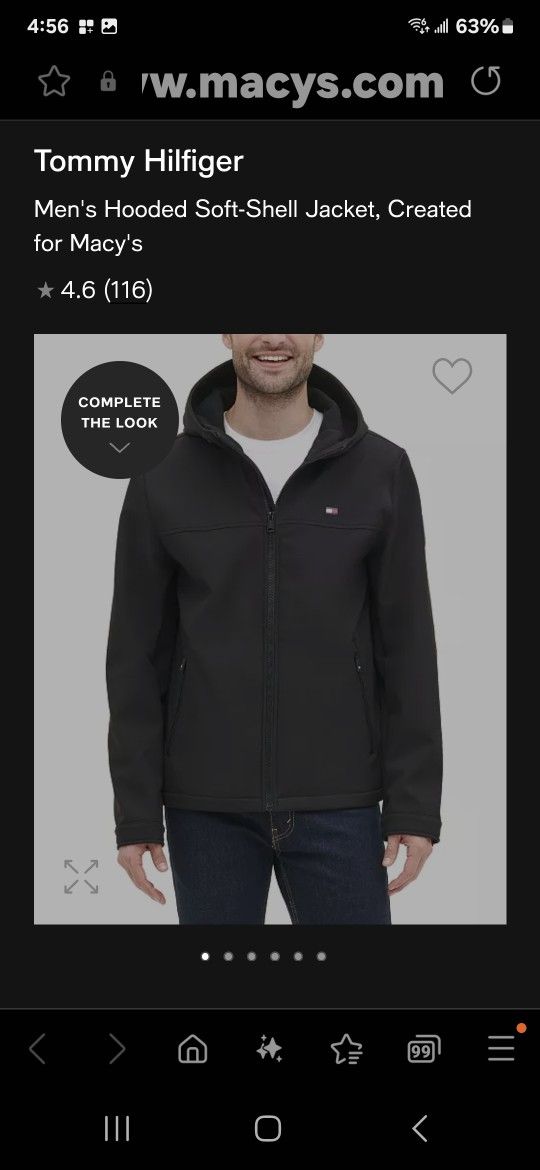 MENS ALMOST NEW AUTHENTIC TOMMY HILFIGER HEAVYWEIGHT SOFT SHELL HOODED JACKET