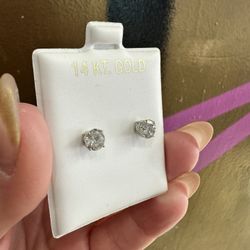 14k EARRINGS DIAMOND 