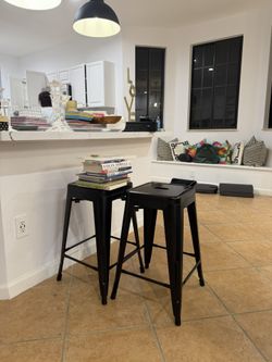 2 Metal Counter Stools