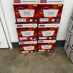 6” SQUARE LED  TRIM FOR CAN LIGHTS