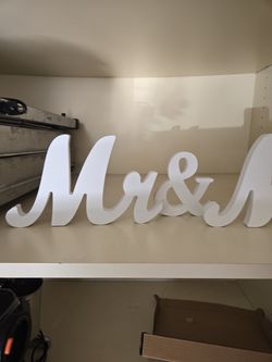 Mr and Mrs wedding letters