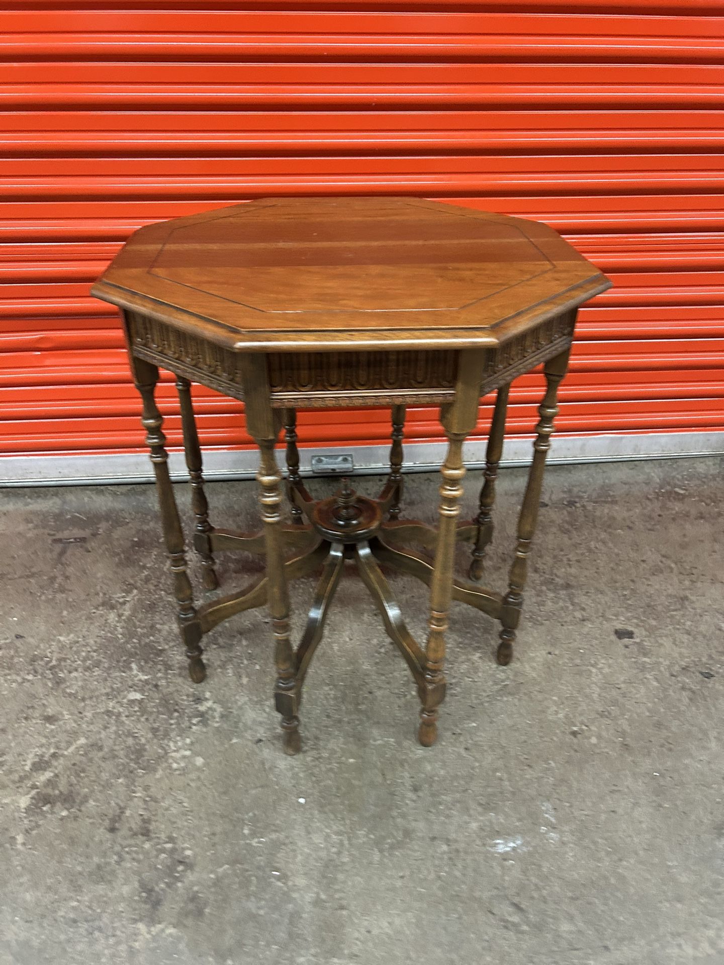 1900s Antique Octagon Tea Table