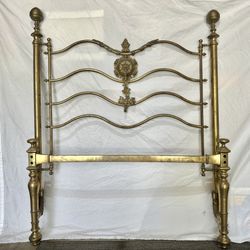 (2) Solid Brass Antique Headboards