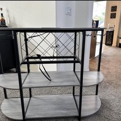 Coffee Bar Cabinet with lights and outlet