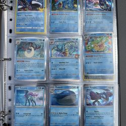 81 HOLO CARDS + FULL BINDER (9 STOCKED PAGES)