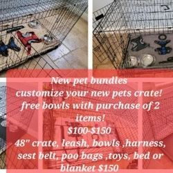 48" Dog Crate Bundle Package 