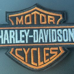 Harley Patch Orange And White 