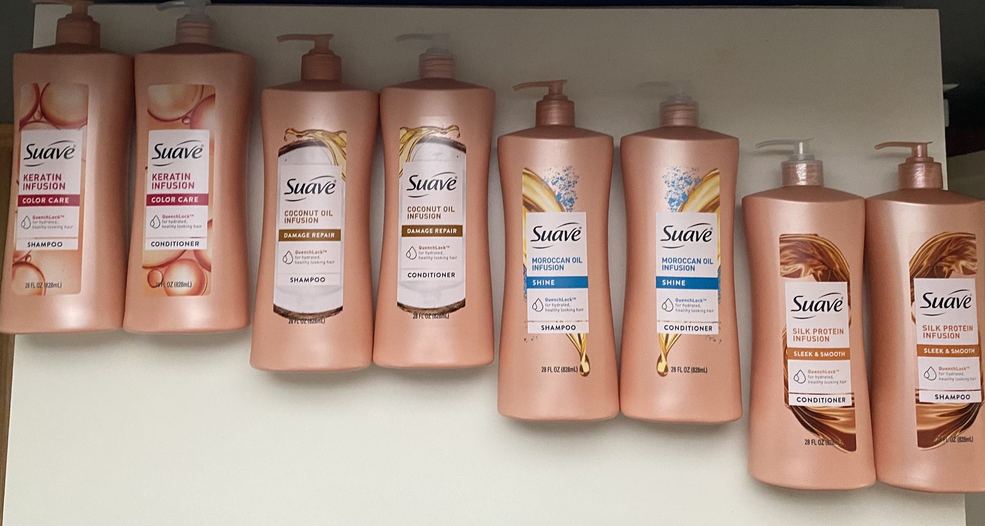Suave large 28 oz shampoo & conditioner pairs