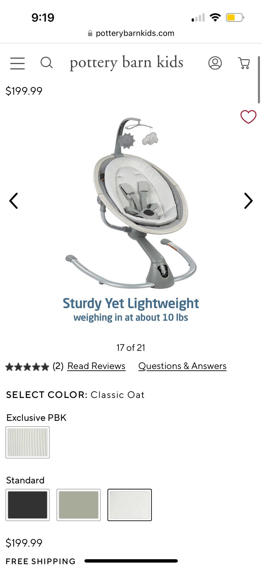 Maxi Cosi Baby Swing