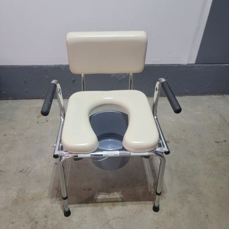 Guardian Padded Drop Arm Commode – Adjustable, 350 lb Capacity