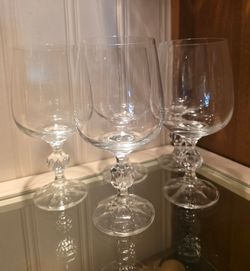 Vintage Bohemia Crystal "Claudia" Stemware Glasses - Set of 5
