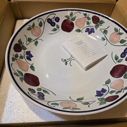 Princess House, orchard medley, LARGE PASTA SERVING BOWL, NEW, UNUSED/boxed