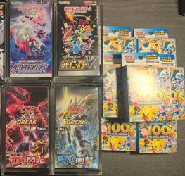 Japanese Pokémon Booster Box XY 8 Vstar  Vamx Charizard 100 Decks Open Box 25th Mario Luigi Contents