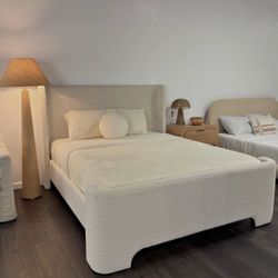 Platform Bed Frame — Modern Upholstered (No Box Spring)/ Free Local Delivery 🚚 