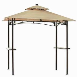 Grill Gazebo With Led Lights And Glass Shelves
