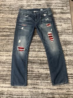 True Religion Red Stitching Denim Jeans